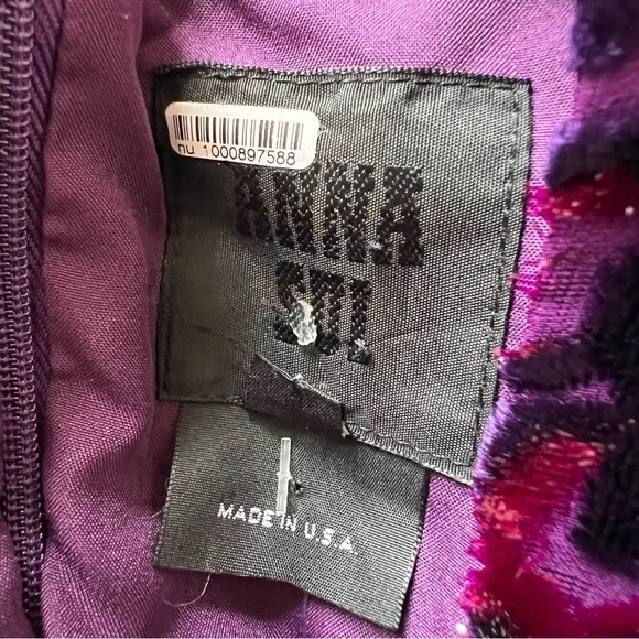 Anna Sui Jewel Tone Velvet Metallic Sleeveless Mini Dress 26272 - Picture 11 of 13